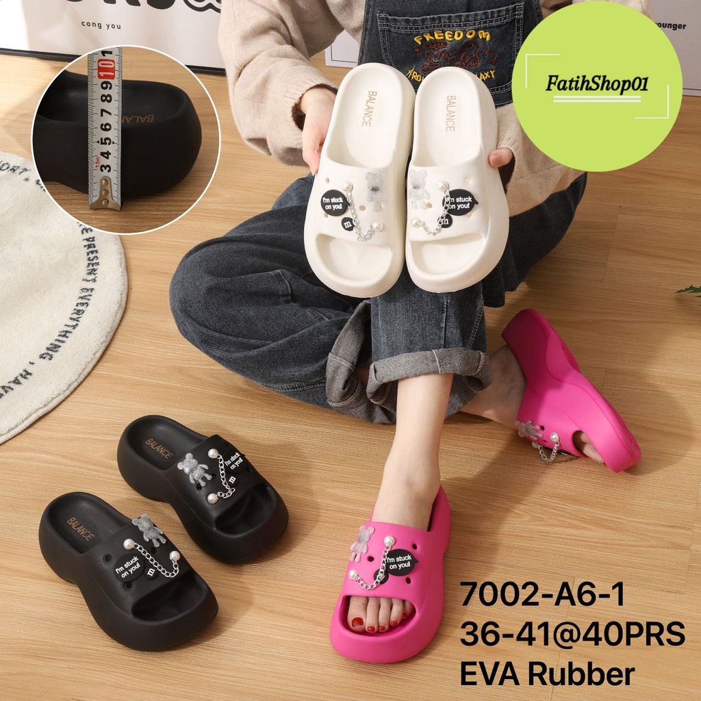 Sandal selop wanita fuji 7002-A4 (36-41)  terlaris kekinian