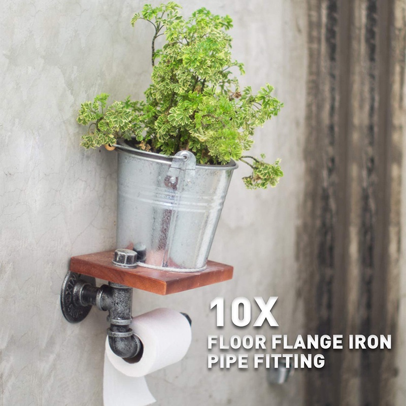 Flange Drat Fitting Floor Flange Besi Pipa Threaded Dinding Lantai Antik 1/2inch 3/4inch