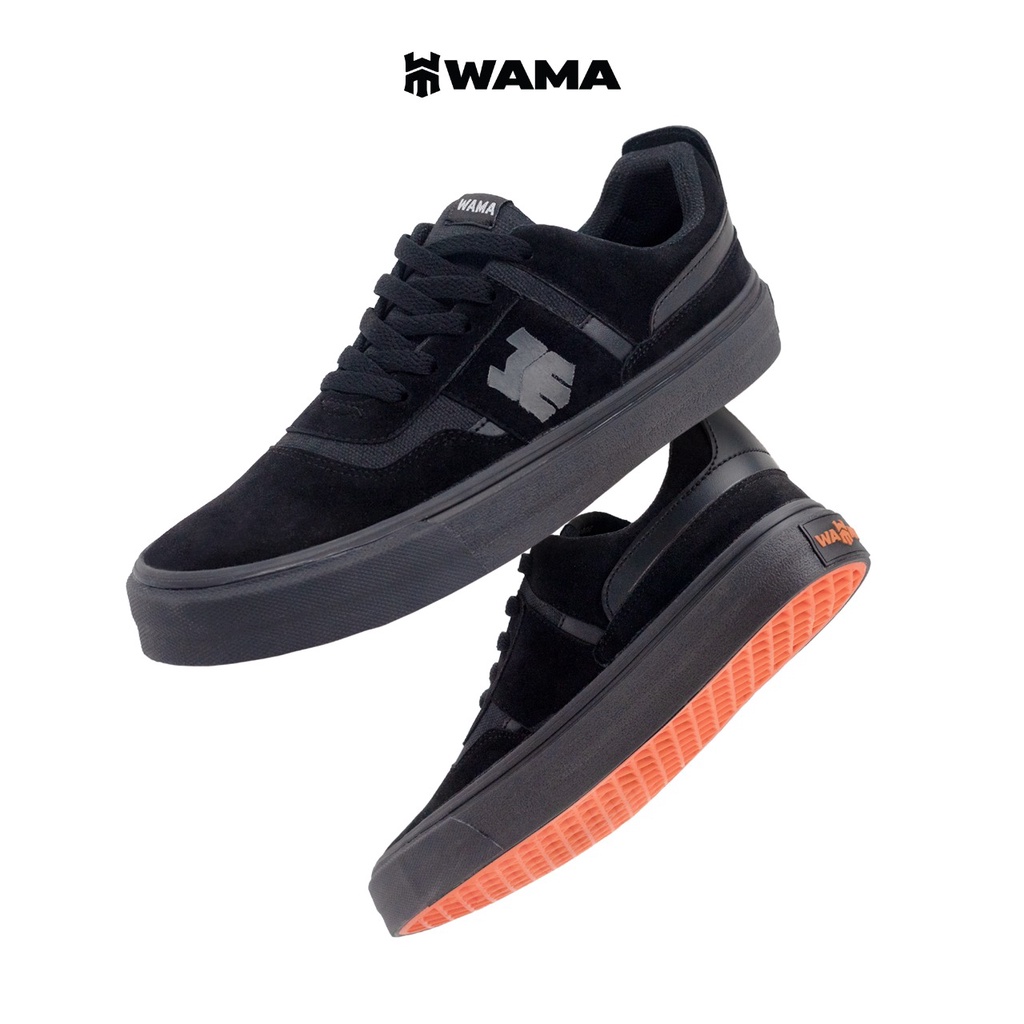 SEPATU WAMA GAXIN FULL BLACK BLACK 39-43 Sepatu Sneakers bmx skateboard
