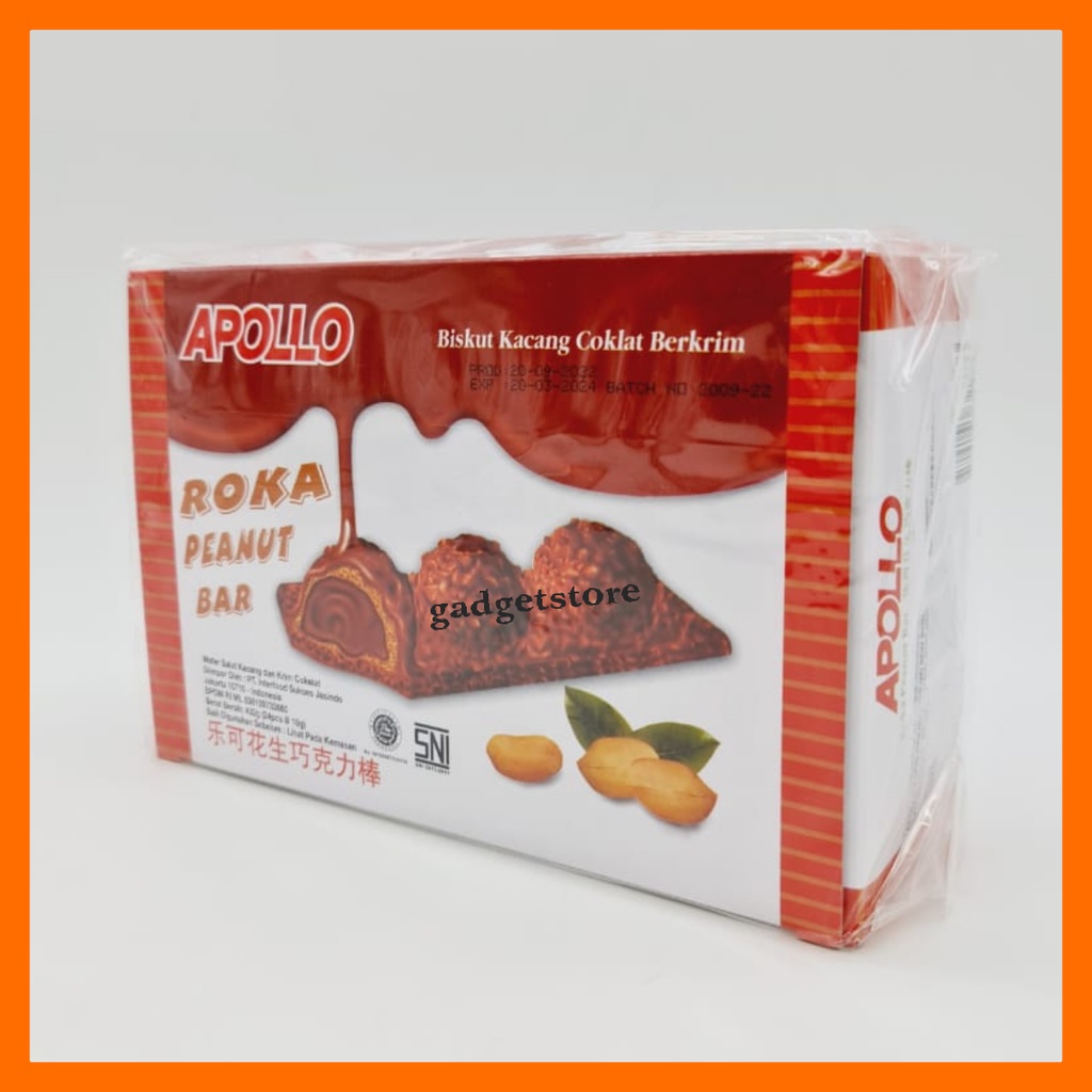 

Apollo Roka Peanut Bar 432gr isi 24pcs