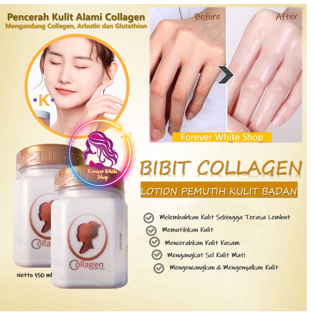 AMPUH Pemutih Kulit Bibit Collagen Pemutih Badan ORI 150 ml - Bibit Collagen Bitcol Putih Asli Body 