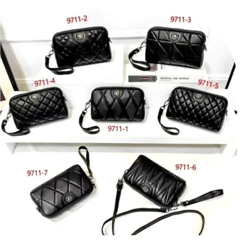 TAS FASHION HITAM/SLINGBAG FASHION ALL BLACK IMPORT