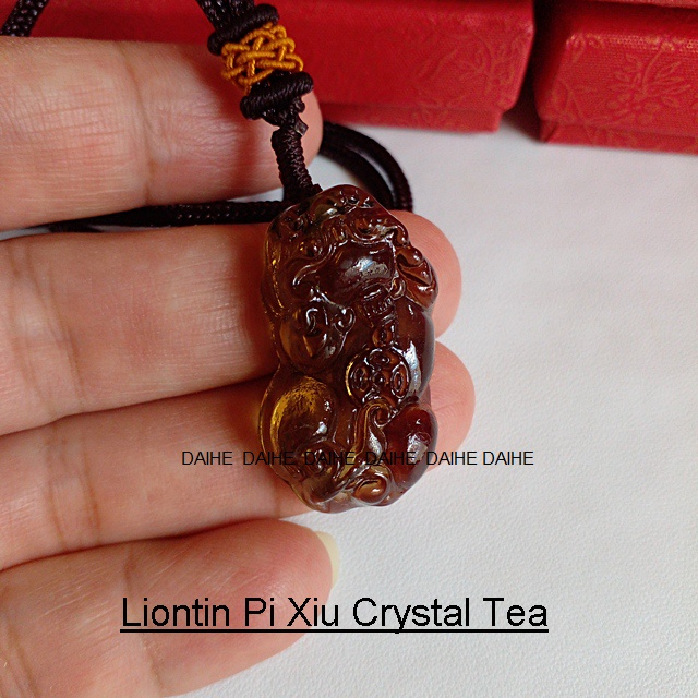 Kalung Liontin Pi Xiu Crystal Tea - Liontin Crystal Pi Xiu - tokogiok Daihe