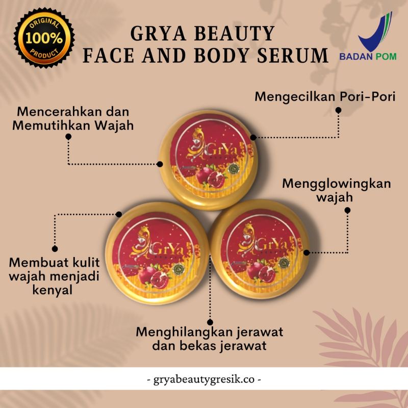 PAKET HEMAT GLOW UP BODY SERUM GRYA BEAUTY + GRYA BEAUTY SOAP SKINCARE BPOM DNA SALMON