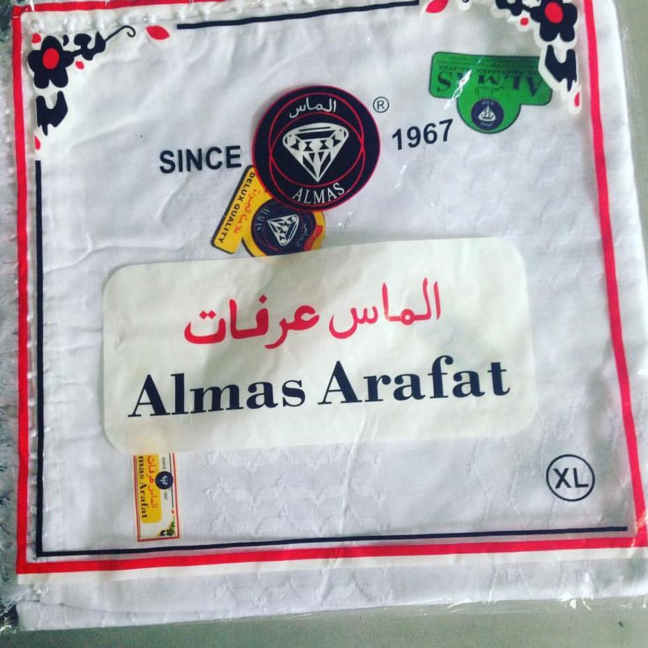 Recomend - SORBAN ASLI SAUDI Surban Imamah Arab Almas Arafat Shemagh Merah Hitam ✓