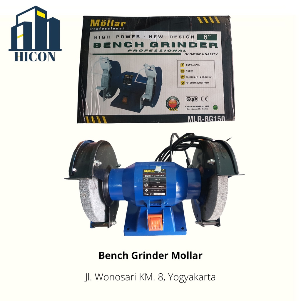 Bench Grinder / Gerinda Duduk 6" Mollar BG-150