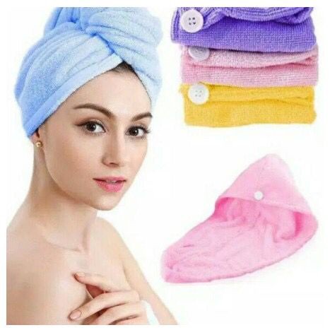 SUKSES- Handuk Kepala / Handuk Rambut /Handuk Keramas Microfiber - HANDUK KERAMAS