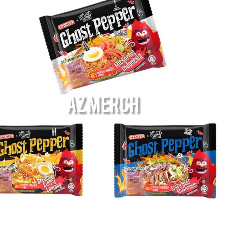 

L4R❋ Mamee Ghost Pepper Mie instant Pedas Extreme 121gr Paling Baru