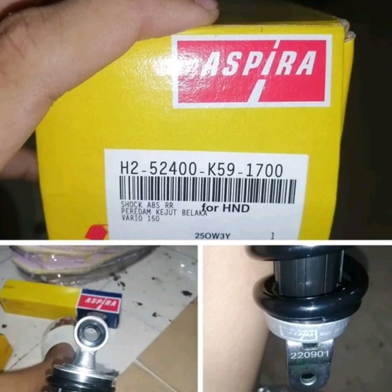 shok shock shokbreker belakang vario 150 original aspira