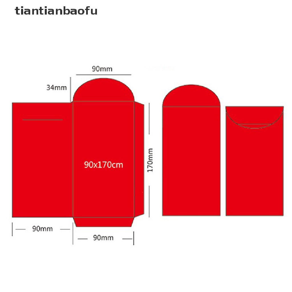 [tiantianbaofu] 6pcs /Set 2023festival Tahun Kelinci Cina Hongbao Bronzing Amplop Merah Butik