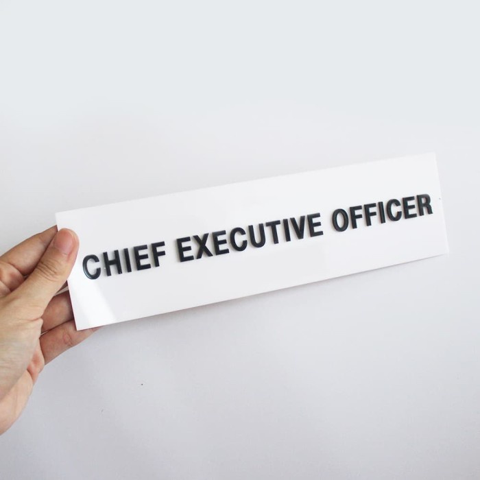 

SIGN SIGNAGE CHIEF EXECUTIVE OFFICER / SIGN ACRYLIC TIMBUL