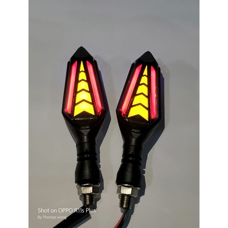 LAMPU SEN RUNING LED PANAH 2 SISI PANAH SENJA SEN BIRU KUNING CBR/VARIO/VIXION/R15/NINJA