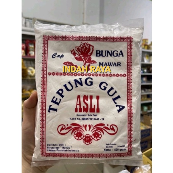 Jual Tepung Gula Cap Bunga Mawar 500g Gula Halus Shopee Indonesia 7076