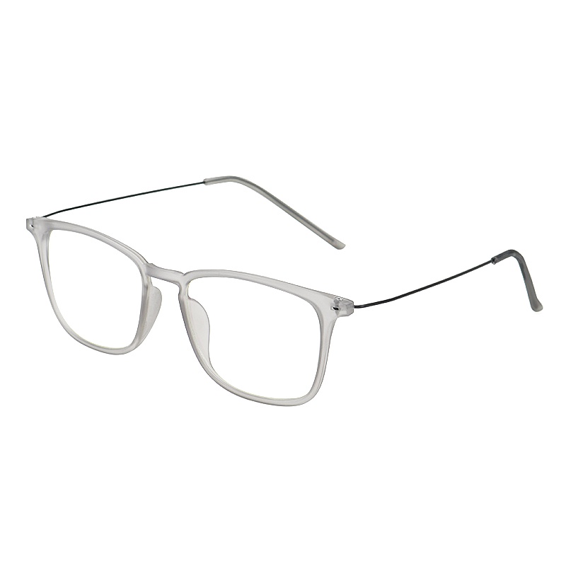 (YUZHU) Tr90 Ultra Ringan Ultra Tipis Bingkai Anti Cahaya Biru Kacamata Vintage Fashion Square Frame Eyeglasses