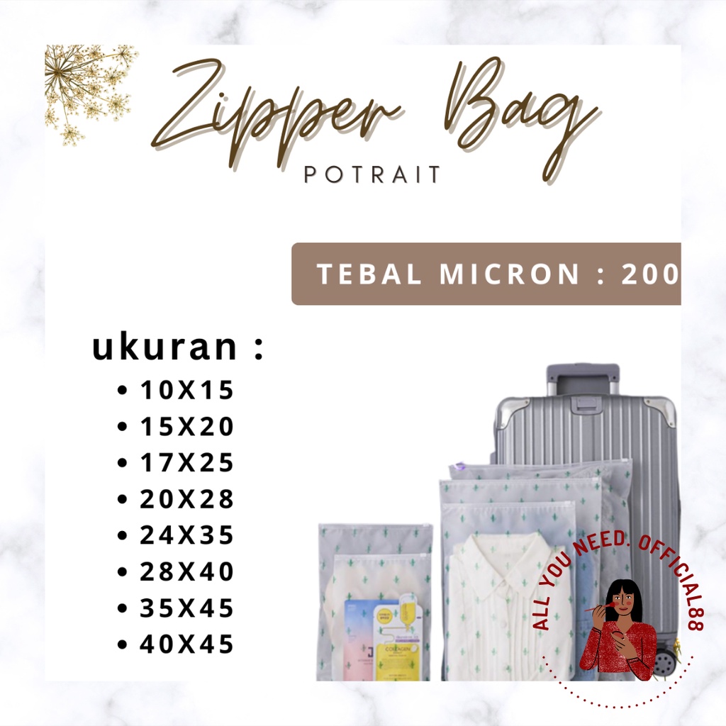 ✿AYN✿ ZIPPER BAG AC04 / Organizer Bag dengan Zip Lock