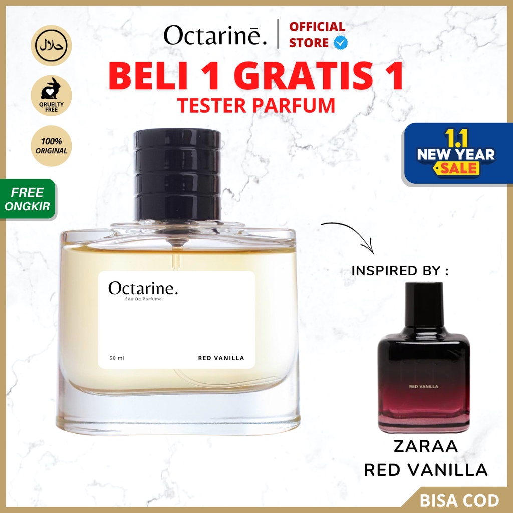 Octarine - Parfum Wanita Pria Tahan Lama Aroma Lembut Elegan Inspired By RED VANILLA | Parfume Perfume Farfum Minyak Wangi Cewek Cowok Murah Original