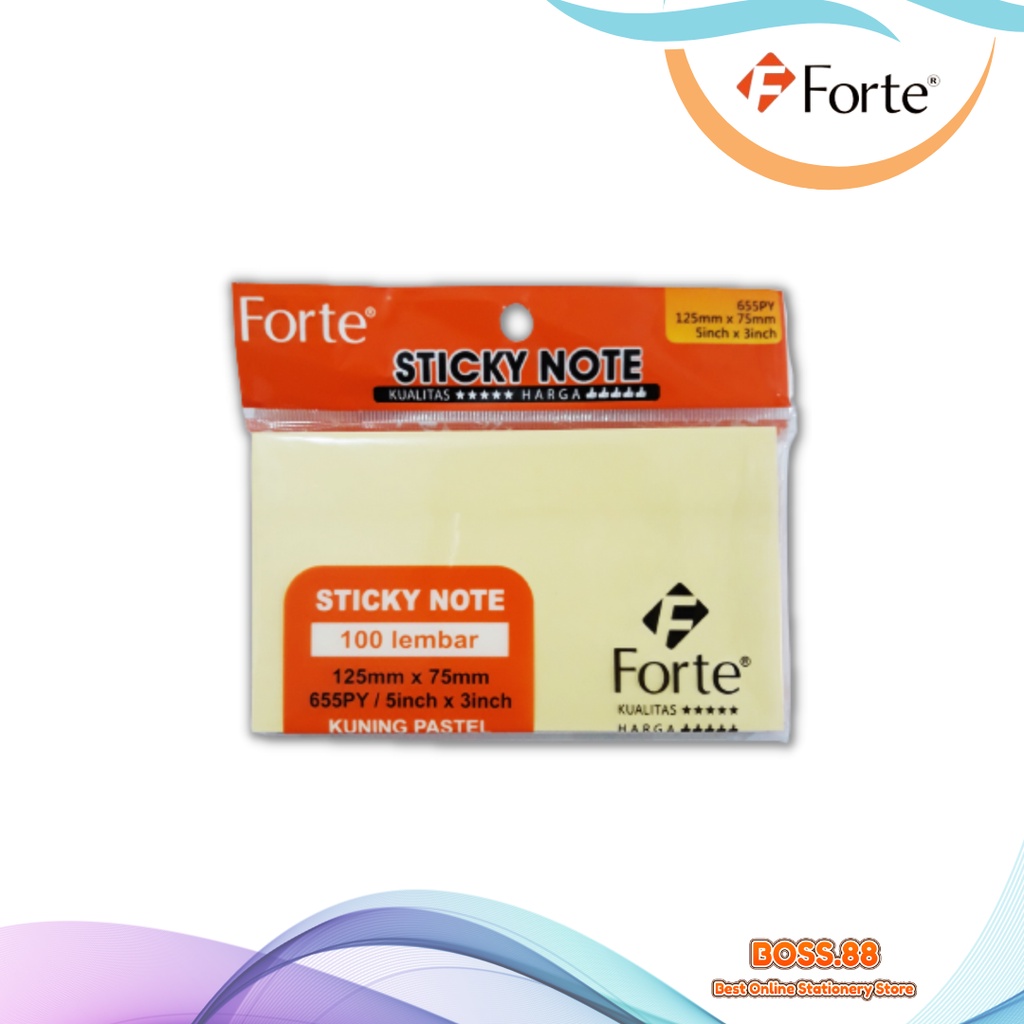 

STICK NOTE / NOTES TEMPEL FORTE 655PY 125 x 75 YELLOW 100S