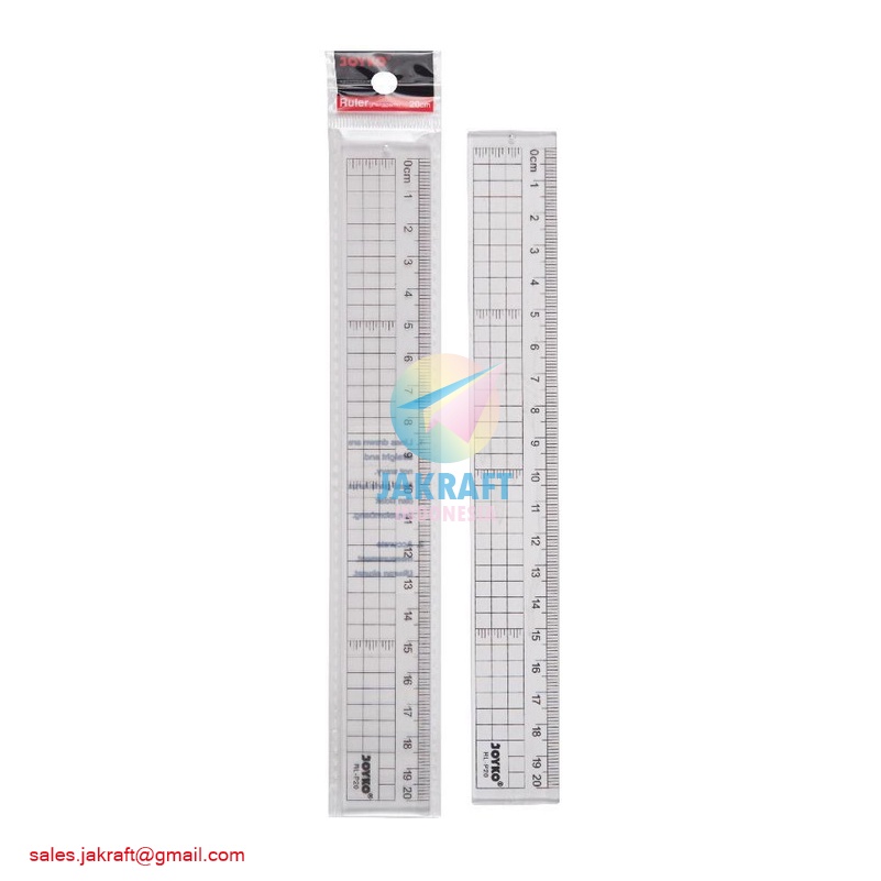 

(1 Pcs) Penggaris Mistar 20 Cm JOYKO RL-P20 Panjang Ruler Plastik Bening Transparan