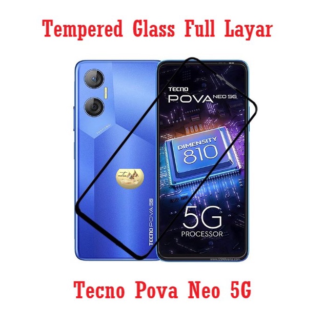 Tempered Glass Full Layar Jernih Sceen Protector Tecno Pova 4 Pova 4 Pro Pova 5G Pova Neo 5G Anti Go