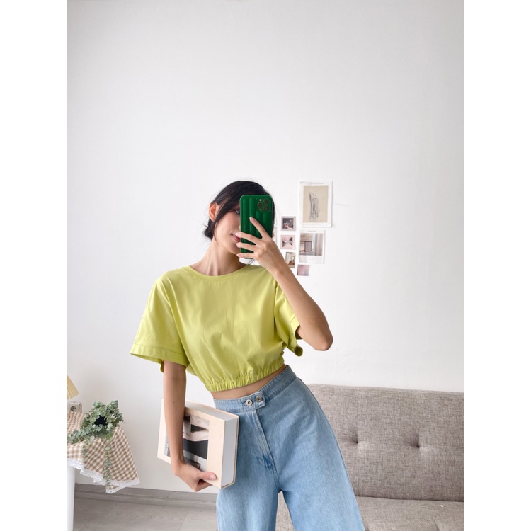 Kadaka T-0307 Oversized Crop T-shirt (Karet Pinggang)