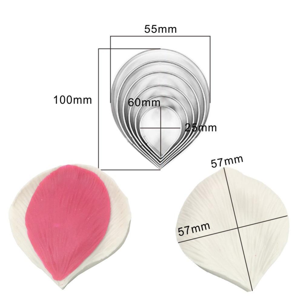 Top 3D Kelopak Bunga Clay Tools Kue Resin Cetakan Membuat Sabun Hari Valentine