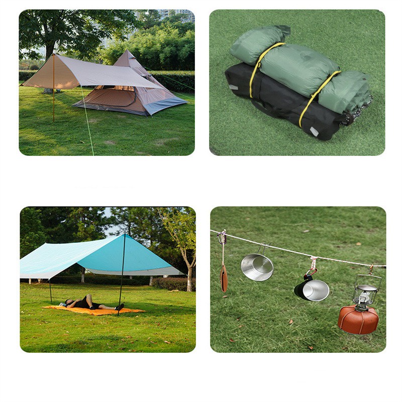 4pcs/set Tali Tenda Portabel Multifungsi Tali Camping Adjustable Pengerjaan Yang Baik