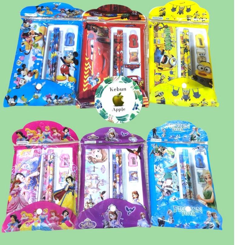 

[PRODUK CLRKN] Set Alat Tulis 7 in 1 /Set Stationary Alat Tulis Anak + Kotak Pensil DDA