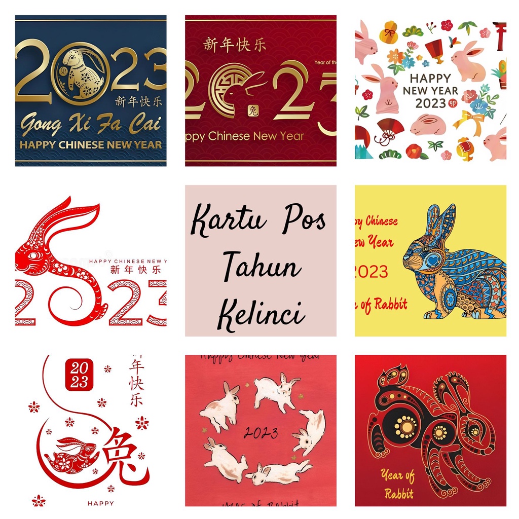 

MC- Kartu pos kartupos Imlek Tahun Kelinci / Year of Rabbit Postcard