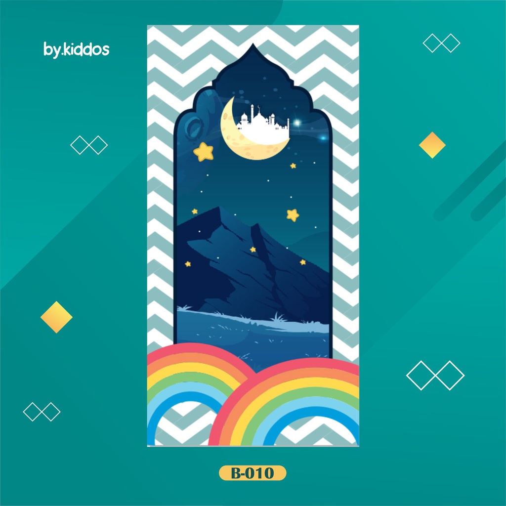 B-010 SEJADAH ANAK LAKI-LAKI CUSTOM NAMA/ SEJADAH TRAVEL/ SEJADAH PRINTING