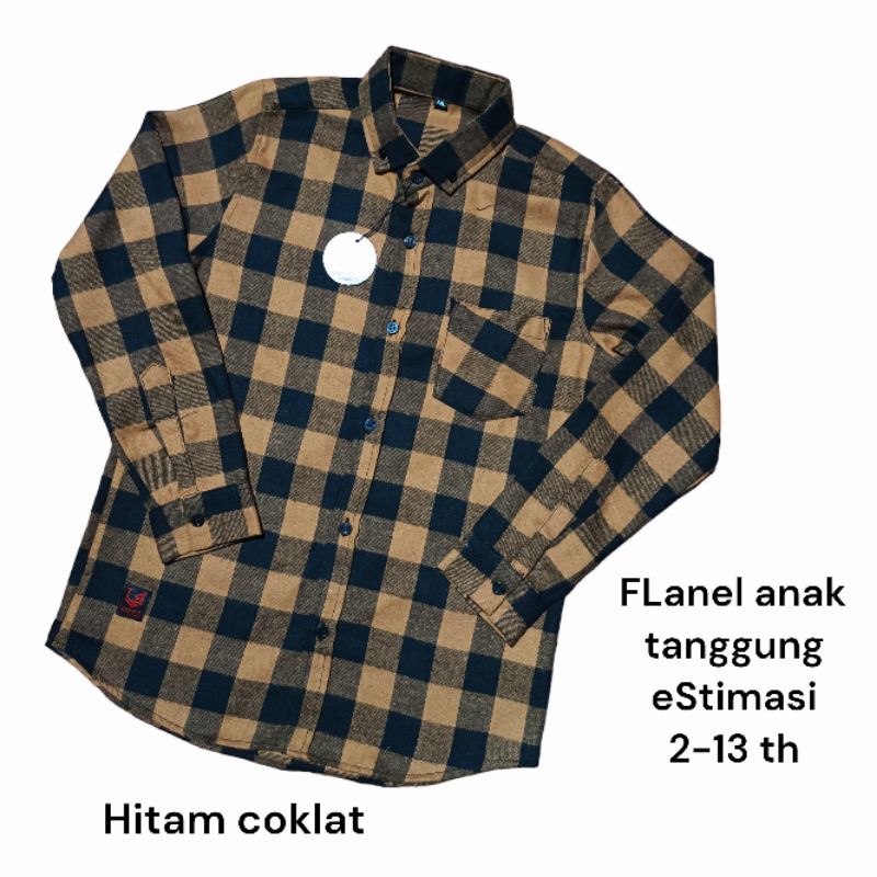 KEMEJA ANAK LENGAN PANJANG FLANEL PREMIUM KEMEJA KOTAK KOTAK PREMIUM UNTUK ANAK USIA 13-14 TAHUN