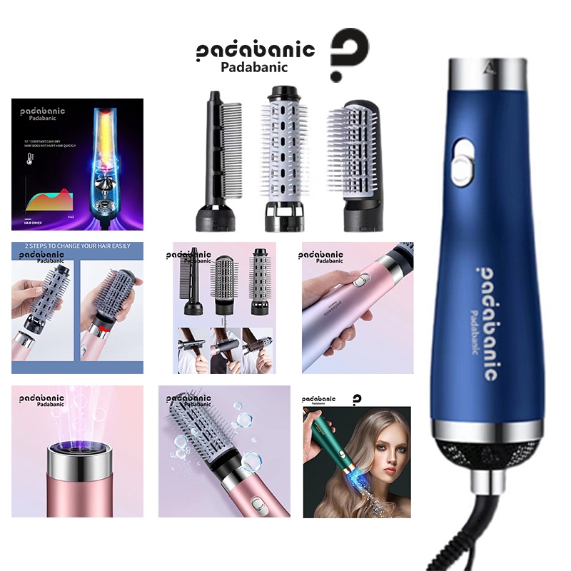 Hair Dryer Model Sisir Blow Alat Pengering Rambut blow Free Sisir 4IN1 Import