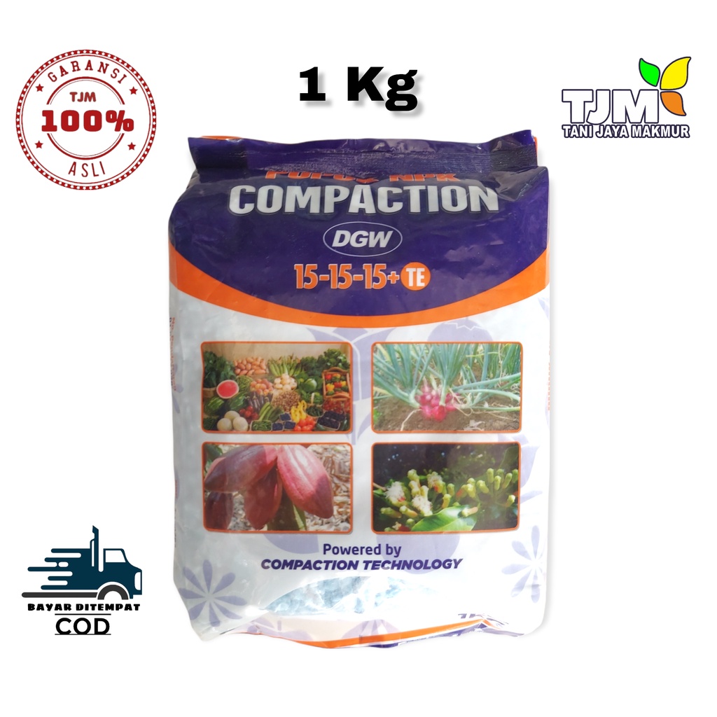 PUPUK NPK COMPACTION 15-15-15+TE 1KG/pupuk npk dgw/pupuk dgw/pupuk npk compaction 15/pupuk dgw 1kg/p