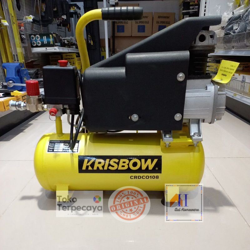 Krisbow Kompresor Angin 1hp 8l 8bar 1ph
