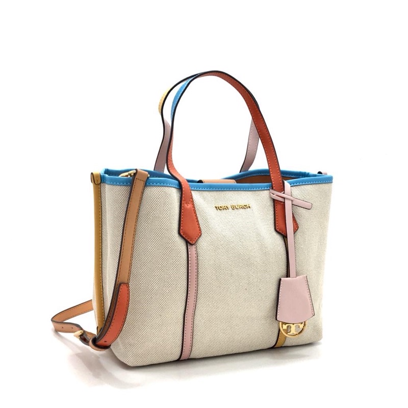 Tb Perry Canvas Small Triple Compartment Tote