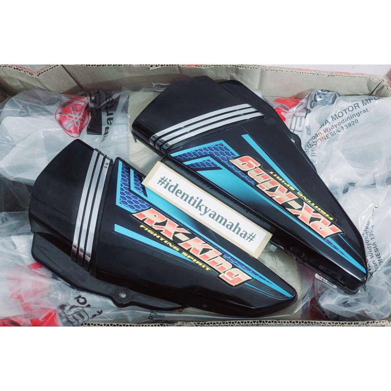 Box aki rx king 2004 hitam biru cover side rx king 2004 hitam biru original seken