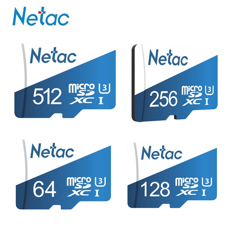 Netac P500 Micro SD Card 512GB 256GB 128GB Kelas10Micro SDXC TF Card Penyimpanan Data 80MB/s Flash Memory Card