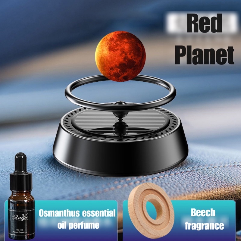 Ring planet bumi putar pewangi mobil car perfume solar panel