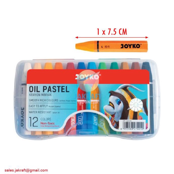 

NEW SALE KRAYON BESAR 12 WARNA JOYKO OP-12S OIL PASTEL CRAYON AMAN BERKUALITAS TERBAIK