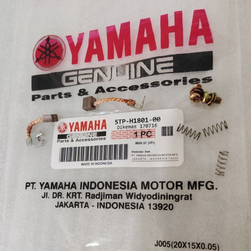 Areng stater starter Coolbooster Carbon Brush Set Yamaha Jupiter Mio J ORIGINAL - RPMsemarang1 Promo