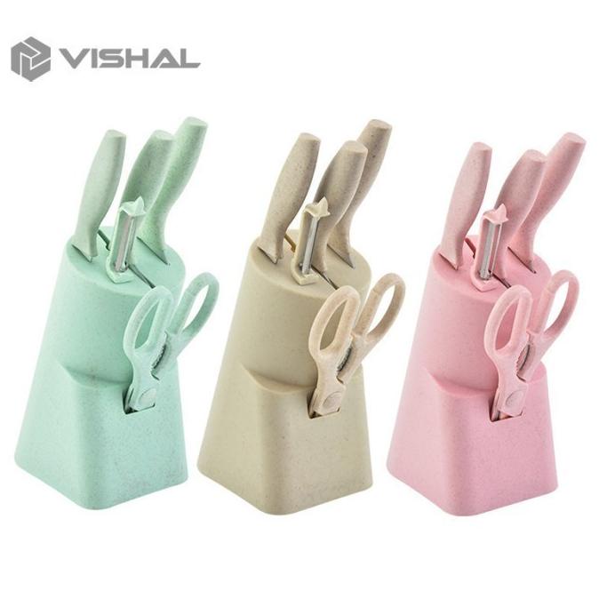 Sale Vishal Pisau Set 7 In 1 Kitchen Knife Set Termurah