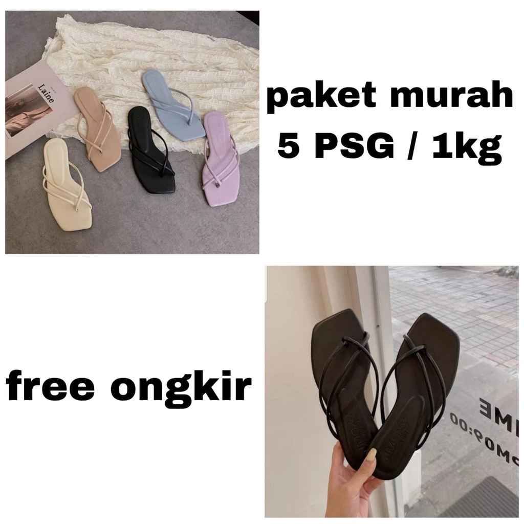 PAKET MURAH SANDAL WANITA F42 (5 PASANG/1KG)
