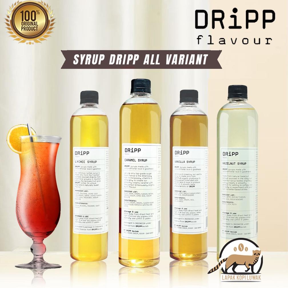 

[KODE NCBTY] Dripp Syrup All Variant - Sirup Dripp Pandan, Caramel, Hazelnut, Vanilla, Lychee, Palm Sugar