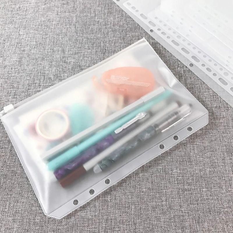 Ziplock Zipper Bag Binder Pocket Organizer A5 A6 6 Ring