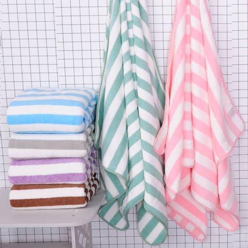 HANDUK MANDI BULU 50X100 75X35 CM HANDUK MANDI DEWASA HANDUK RAISHA DAYA SERAP TINGGI