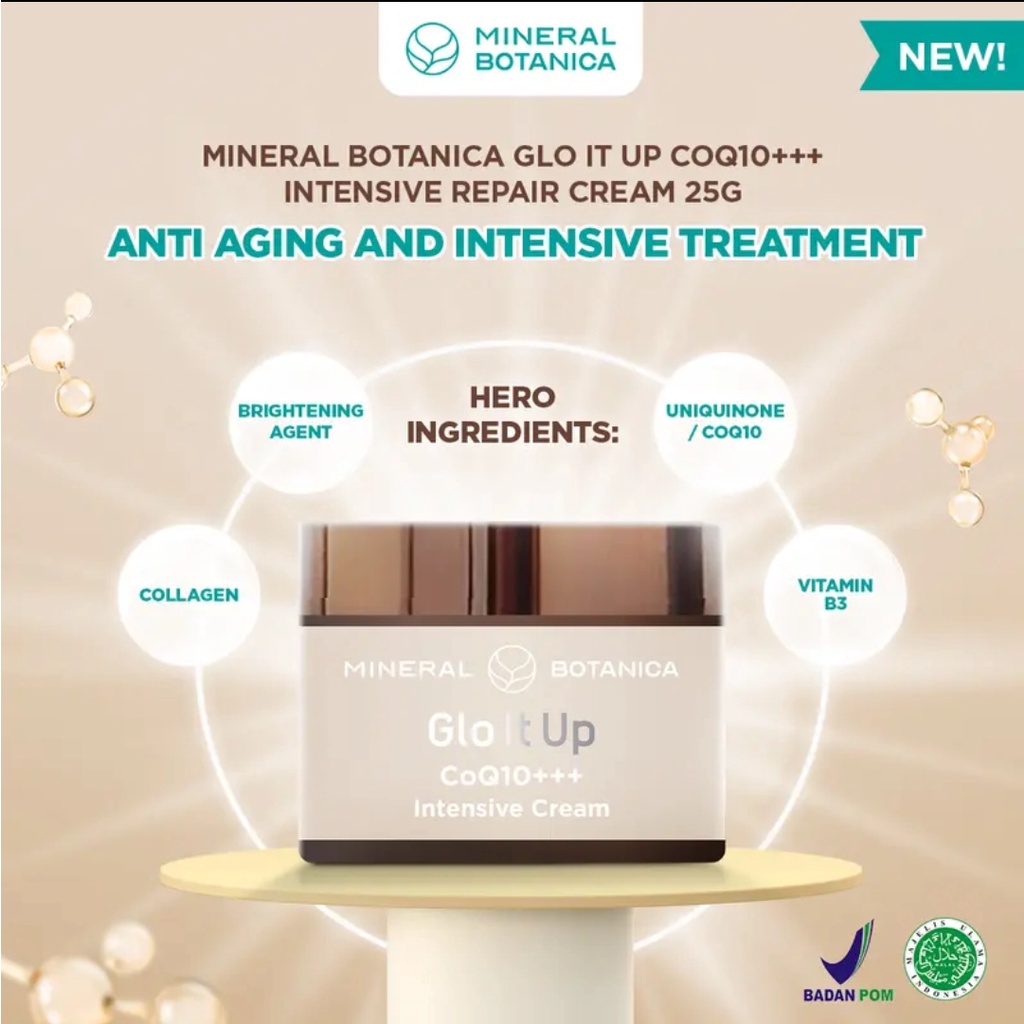 mineral botanica glo it up coq10 intensive cream 25g