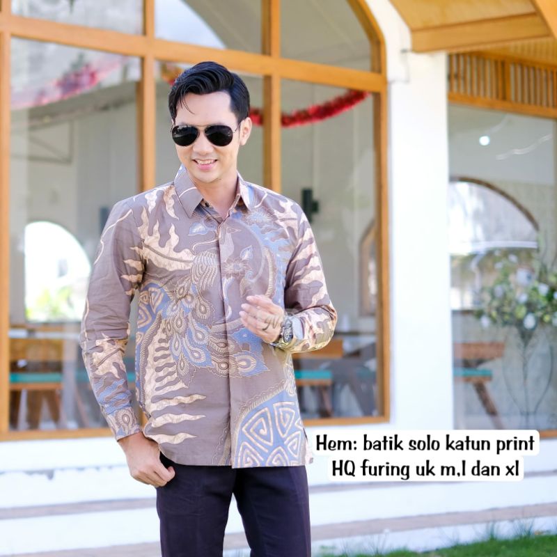 Kemeja Batik Pria Lengan Panjang Kekinian Terbaru FURING S M L XL XXL NH