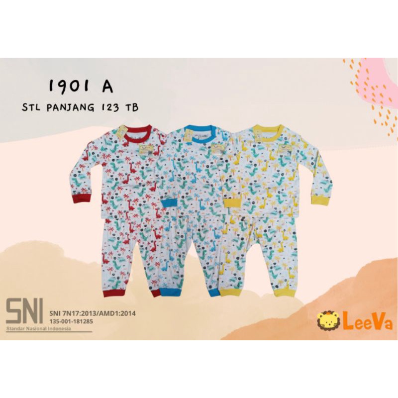 piyama anak laki laki leeva dino mini