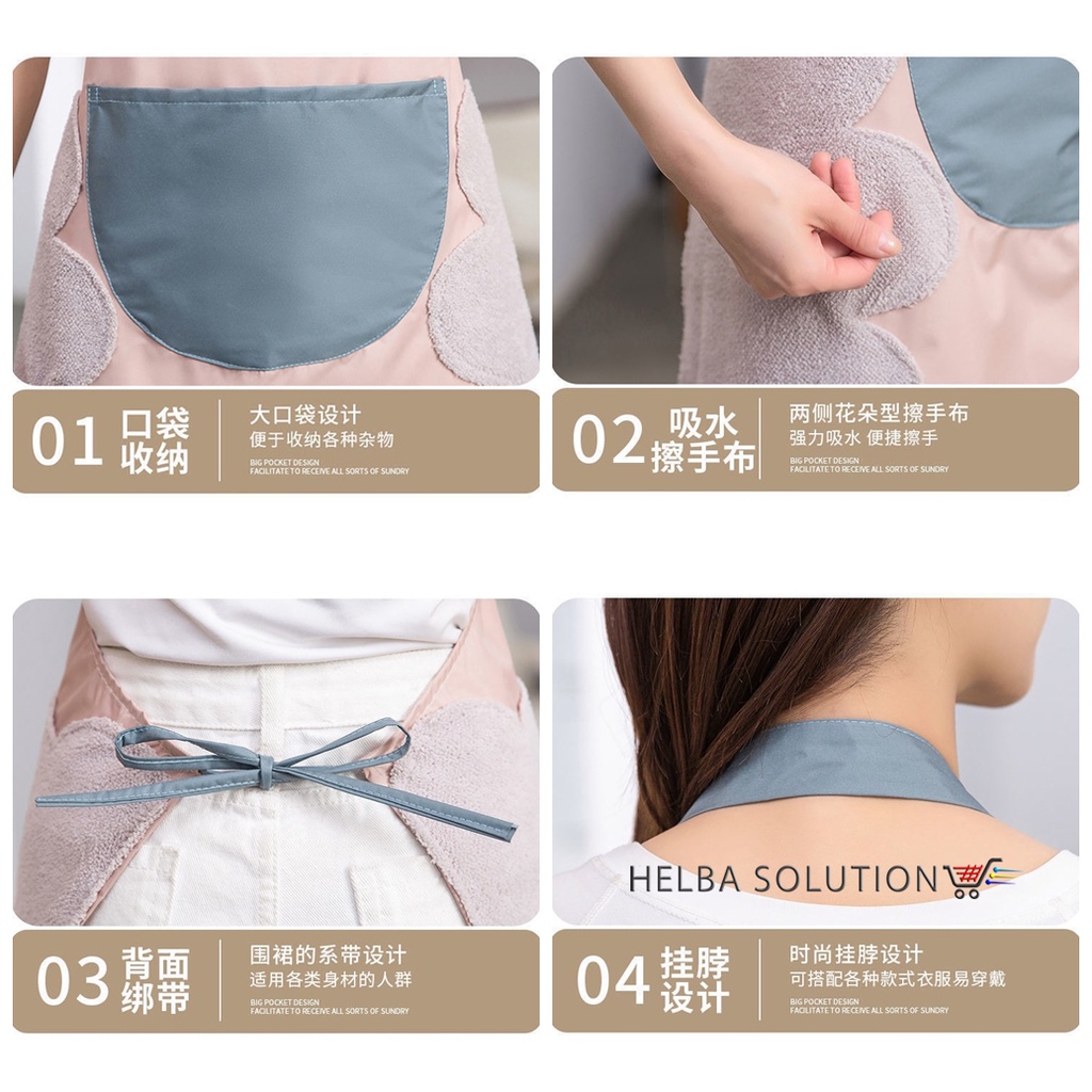 Celemek Masak Anti Air APRON Dapur Waterproof Clemek Barista Coffe Shop Waiters Motif Karakter