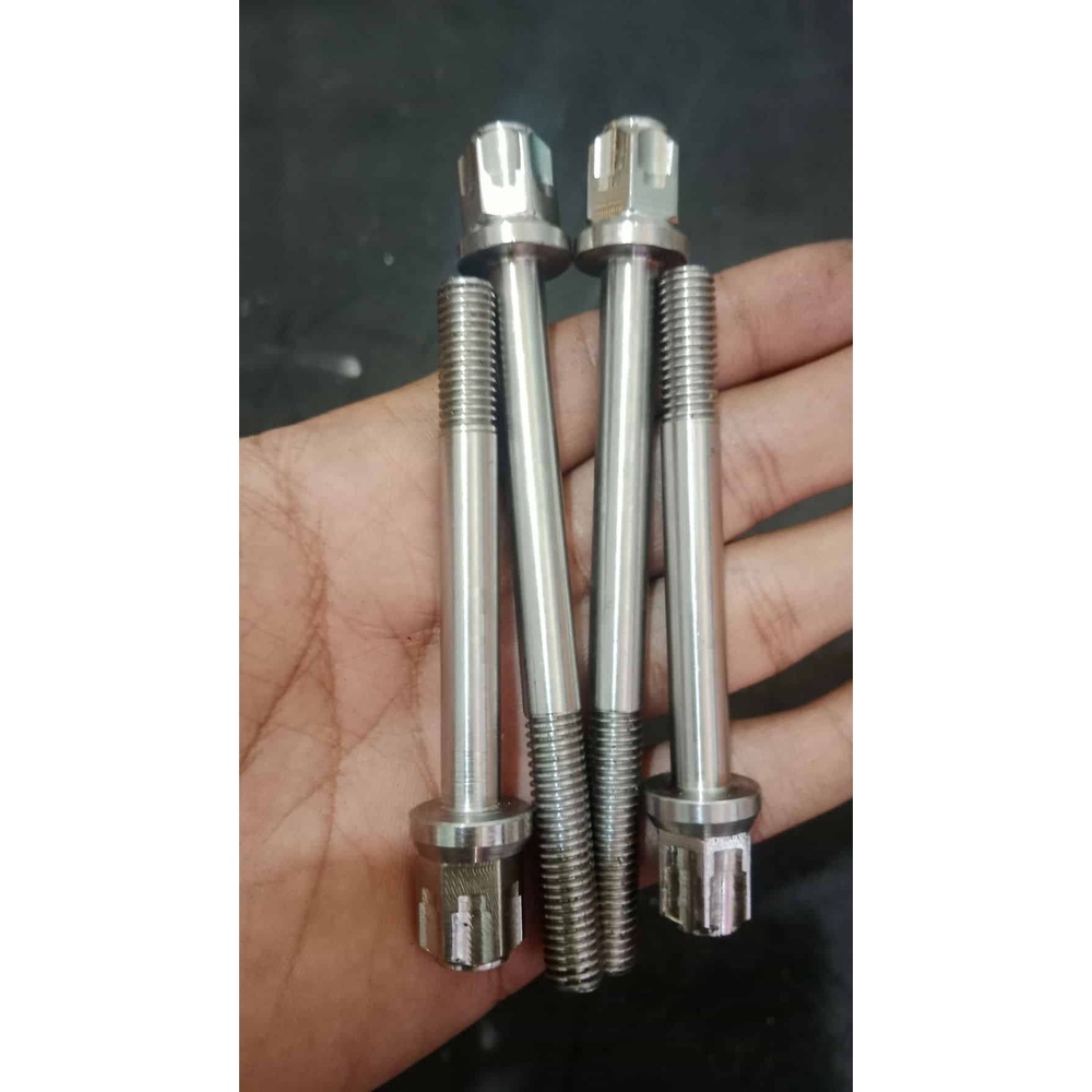 As roda depan stainless pnp shock depan ninja (model mur baru)1set ya