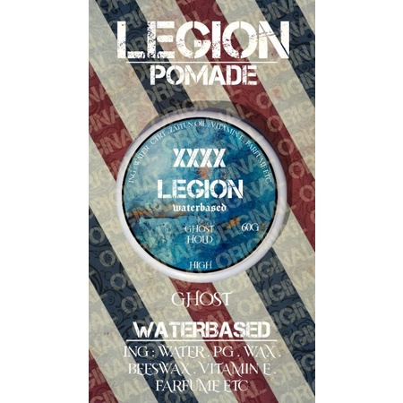 GROSIR POMADE WATERBASED LEGION 60GRAM PAKET MIX 6PCS